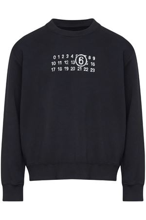 Black cotton Numbers-motif sweatshirt MM 6 MAISON MARGIELA | SH2GU0021M25004900